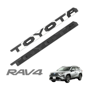 RAV4 50系 エンブレム カーボン エンブレムベース ホワイト フロントグリル ロゴ 標準グレード ローマ字 グリル