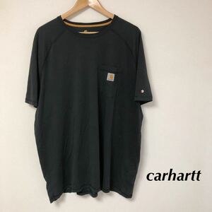 carhartt /RELAXED FIT /カーハート メンズ2XL 半袖Tシャツ ポケットTシャツ ラグランスリーブ ポリコットン ワーク アメカジ USA古着