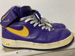 2003 NIKE AIR FORCE 1 MID LAKERS US10.5 306352-571