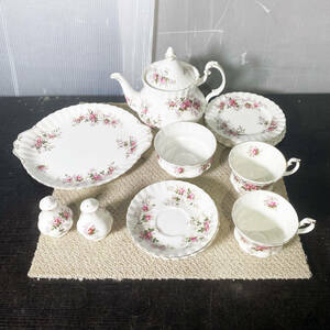 ◎★ 中古★ROYAL ALBERT ロイヤル・アルバート ティーセット BBプレート ラヴェンダーローズ【ROYAL ALBERT セット】DK2J