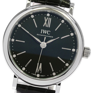 IWC SCHAFFHAUSEN IW357405 ポートフィノ オートマティック 34 12Pダイヤ 自動巻き レディース 良品 _860837