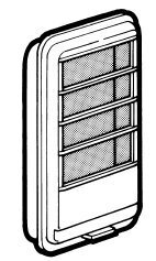 トヨトミ部品：エアフィルター組立(白)/11287504石油ファンヒーターLC-U32G（W）用〔40g-3〕〔メール便対応可〕