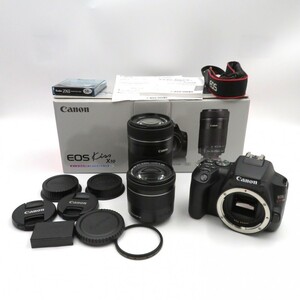 1円〜 Canon キヤノン EOS Kiss X10 デジタル一眼レフカメラ レンズ2点 他 箱付 動作確認済 現状品 y215-3081033【Y商品】