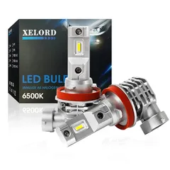 XELORD H11 LED ヘッドライト 一体型 ファンレス H8 H9 H16 H11兼用 LED バルブ CREEチップ搭載 6500K ホワイト 車検対応 DC9V-32V 2個入