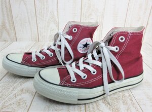 CONVERSE/コンバース：ALL STAR HI オールスター ハイカット スニーカー マルーン 1C032 サイズ23.5cm レディース/中古/USED