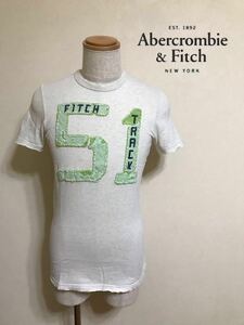 Abercrombie & Fitch アバクロンビー&フィッチ アバクロ Tシャツ トップス 刺繍 半袖 サイズS