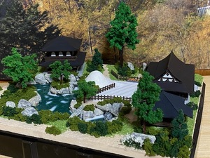 ☆☆フジミ　1/150スケール　四季折々の銀閣寺　晩夏　ジオラマ完成品☆☆ケース入　LED点灯☆☆