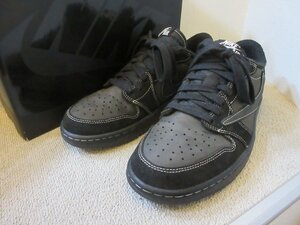 ★美品 ナイキ×トラヴィス スコット NIKE×Travis Scott AIR JORDAN 1 LOW OG SP BLACK PHANTOM エアジョーダン1 DM7866-001 27㎝