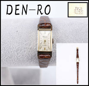 【秀】GA377 レディース腕時計 アナログ 【DEN-RO】 17石 18K金 750 手巻き レディース時計 重10.4g／稼働品！ｒ