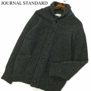 JOURNAL STANDARD ジャーナルスタンダード 秋冬 Homested ビンテージ復刻★ ウール ニット カーディガン Sz.M　メンズ 灰　C3T08089_9#K