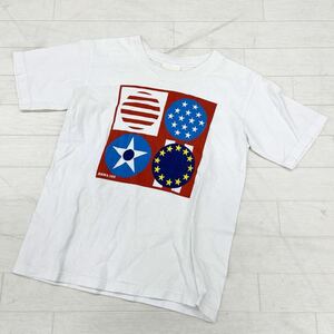 1417◎ ANNA SUI アナスイ トップス Tシャツ カットソー 半袖 クルーネック イラスト プリント ホワイト レディースXS