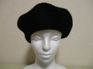 ●　帽子　●　ベレー帽　ブラウニー　Fサイズ　■ 　黒　（21209）