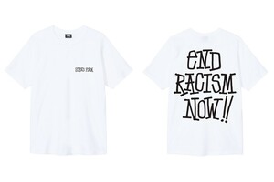 Stussy BLACK LIVES MATTER END RACISM TEE White Sサイズ ステューシー