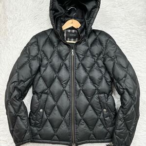 【極美品!!!希少!!!】BURBERRY BLACK LABEL バーバリーブラックレーベル 2way ダウンジャケット キルティング フード着脱可能 黒 