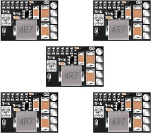 降圧コンバーター DC 4.5-20V から DC 1.8V 2.5V 3.3V 5V 9V 12V 3A 5枚 ミニ電圧レギュレーターボード 降圧1-16V 5Vレデューサー