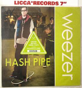 新品 ウィーザー NUMBERED LIMITED EDITION GREEN VINYL Weezer - Hash Pipe UK 2001 ORIGINAL Dead Stock 7“ EPレコード LICCA*RECORDS