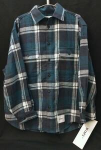 [タグ付] WTAPS WCPO 01 LS COTTON FLANNEL SHIRT ダブルタップス 長袖 フラン ネルシャツ サイズ2 緑 グリーン 241TQDT-SHM03 店舗受取可