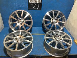 〈423〉ホイール4本セット　SPORT TECHNIC 17インチ7J オフセット+48 PCD 4H100 ハブ73mm ボルト穴15mm アクア、ヴィッツ、スイフトなど