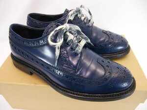 BURBERRY London England ウイングチップ size40.5 25cm NAVY