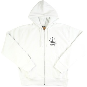 STUSSY ステューシー 24SS REGAL CROWN ZIP HOODIE FOG ジップパーカー ナチュラル Size 【L】 【新古品・未使用品】 20787758