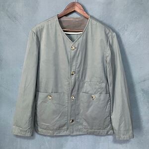 S.E.H KELLY エスイーエイチケリー コットンツイル 定番 ノーカラー ボタン ジャケット size.XS カーキ 初期アイテム Made in England