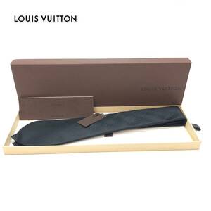 【ITMW3KEFJIAI】未使用 LOUIS VUITTON ルイヴィトン クラヴァット・パーティ モノグラム ネクタイ 黒 ノワール M67983