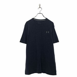 UNDER ARMOUR 半袖 プリント Tシャツ アンダーアーマー L ネイビー スポーツウェア クルーネック 古着卸 アメリカ仕入 a605-6572