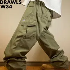 USA製90s極太 DRAWLS M65ミリタリーバギーパンツ B系HIPHOP