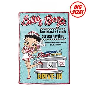 BOA BLANKET【BETTY BOOP-BL】ボアブランケット ベティ / US MOTOR アメリカン雑貨 インテリア ガレージ 車 バイク アメリカ雑貨