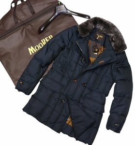 48%OFF◆最高峰ならではのオーラを放つ、大人気モーリス！【 MOORER / ムーレー (伊 】ラビットファー付き ドレスダウンコート 紺 44/XS～S