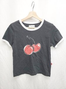 ◇ ⊂Φ KIRSH キルシー 韓国ファッション　配色　ラメ 半袖 Ｔシャツ　カットソー サイズ1 ブラック レディース P