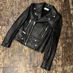 Saint Laurent サンローラン L01 LOVE エディ期 ライダースジャケット モーターサイクルジャケット　SIZE 34.455751 【代官山12】