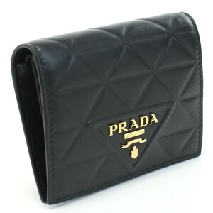 プラダ PRADA 二折財布小銭入付き　ブランド 1MV204　2CLU　F0002 NERO ブラック　