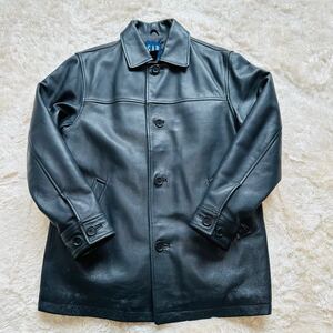 【極上のカウレザー】OLD GAP オールドギャップ　レザージャケット 80s 90s Ｌ相当　大きいサイズ　vintage ヴィンテージ　牛革　美品 1円