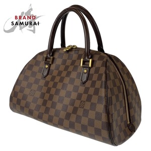 美品 LOUIS VUITTON ルイヴィトン ダミエ リベラMM エベヌ ゴールド金具 PVC N41434 ハンドバッグ トートバッグ レディース 406601