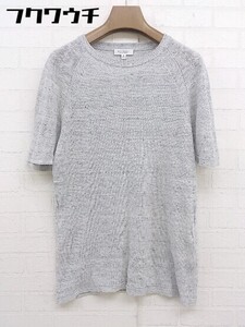 ◇ BEAUTY&YOUTH ビューティ&ユース UNITED ARROWS リネン100% ニット 半袖 セーター サイズM グレー メンズ