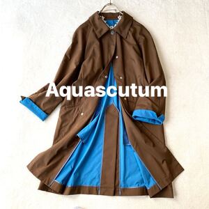 3点送料無料☆ Aquascutum アクアスキュータム　ダブルフェイス　 ステンカラーコート 英国製