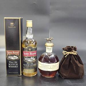 24静/A049551-13/E011-613/OT10000　酒　2本まとめ　Spey Royal　Fine Old SCOTCH WHISKY　43％　760ml/KENTUCKY STRAIGHT　46.5％　750ml