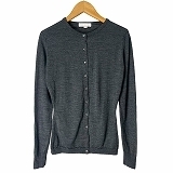 ジョンスメドレー JOHN SMEDLEY ウール ニット カーディガン S 灰色 グレー CA45550 ■ST レディース