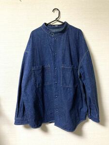 【即決】21SS XLサイズ テンダーロイン STAND SHT DENIM ONE WASH/INDIGO スタンド デニム シャツ