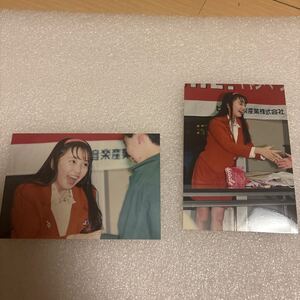 □高橋由美子 生写真 E判サイズ 2枚セット セカンドシングル fight！キャンペーン 名古屋 1990年3月