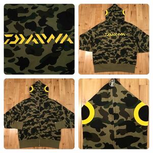 ★XL★ DAIWA × BAPE フィッシュ パーカー a bathing ape fish full zip hoodie エイプ ベイプ アベイシングエイプ 1st camo 迷彩 m12000