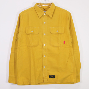 WTAPS ダブルタップス 14AW FLANNEL L/S/SHIRT.COTTON.FLANNEL 142LTDT-SHM04 フランネルシャツ マスタード 長袖