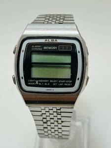 動作未確認　SEIKO セイコー ALBA ALARM-CHRONO MEMORY 腕時計 アルバ アラーム クロノ メモリー Y771-501B デジタル