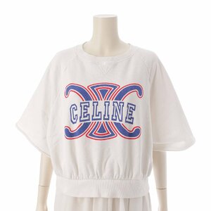 【セリーヌ】Celine　トリオンフ プリント コットン ルーズ スウェット 2Y58A670Q ホワイト XS 【中古】【正規品保証】208482