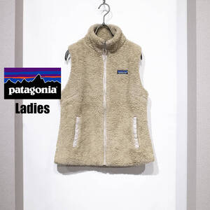 レディースM / Patagonia Los Gatos Vest パタゴニア ロスガトス ボア フリース ベスト ベージュ ハイネック ジップアップ 古着 アウトドア