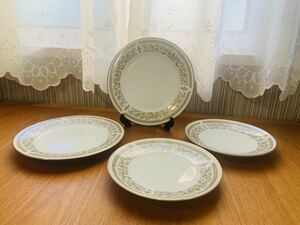 Noritake ノリタケ 日本陶器会社 GOLDGRACE ゴールドグレース プレート 中皿 約15cm 2枚 ケーキ皿 約17.5cm 2枚 4枚セット まとめて