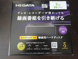 I-O DATA｜アイ・オー・データ AVHD-UTSQ6 外付けHDD USB-A接続 家電録画対応 / SeeQVault対応 ブラック [6TB /据え置き型]