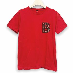 ボヘミアンズ Bohemians ★ Tシャツ ロゴ 天気 半袖トップス 赤レッド系 カットソー レディース メンズ 小さいサイズ アウトドア ブランド