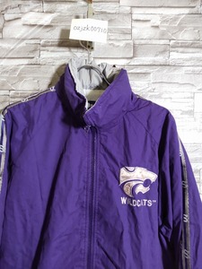 H997 vintage 90s Pro Player プロプレーヤー Kansas Wildcats カンザスステイト ワイルドキャッツ ナイロン ジャケット P/S